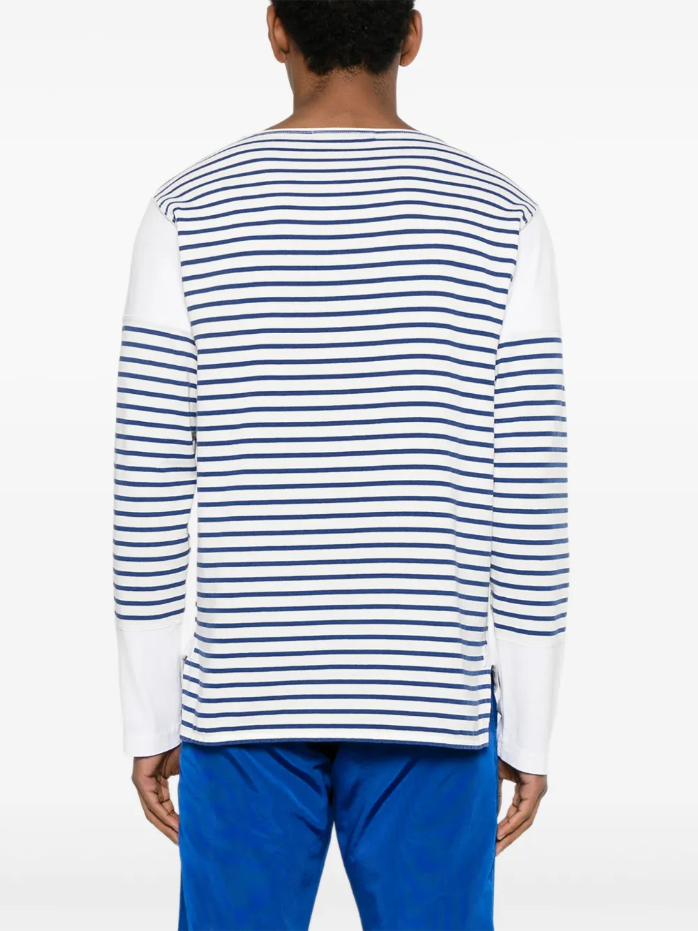 Pre-owned Junya Watanabe 2019 Striped Long Sleeve Top In White