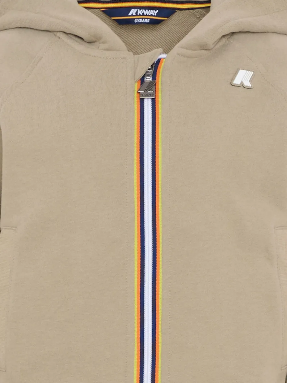 K Way Kids P.Antohony hoodie met rits Beige