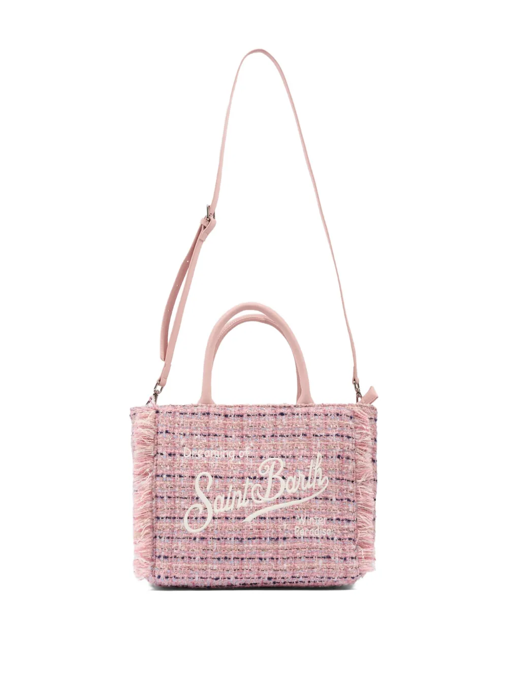 MC2 Saint Barth Colette tweed shopper Roze