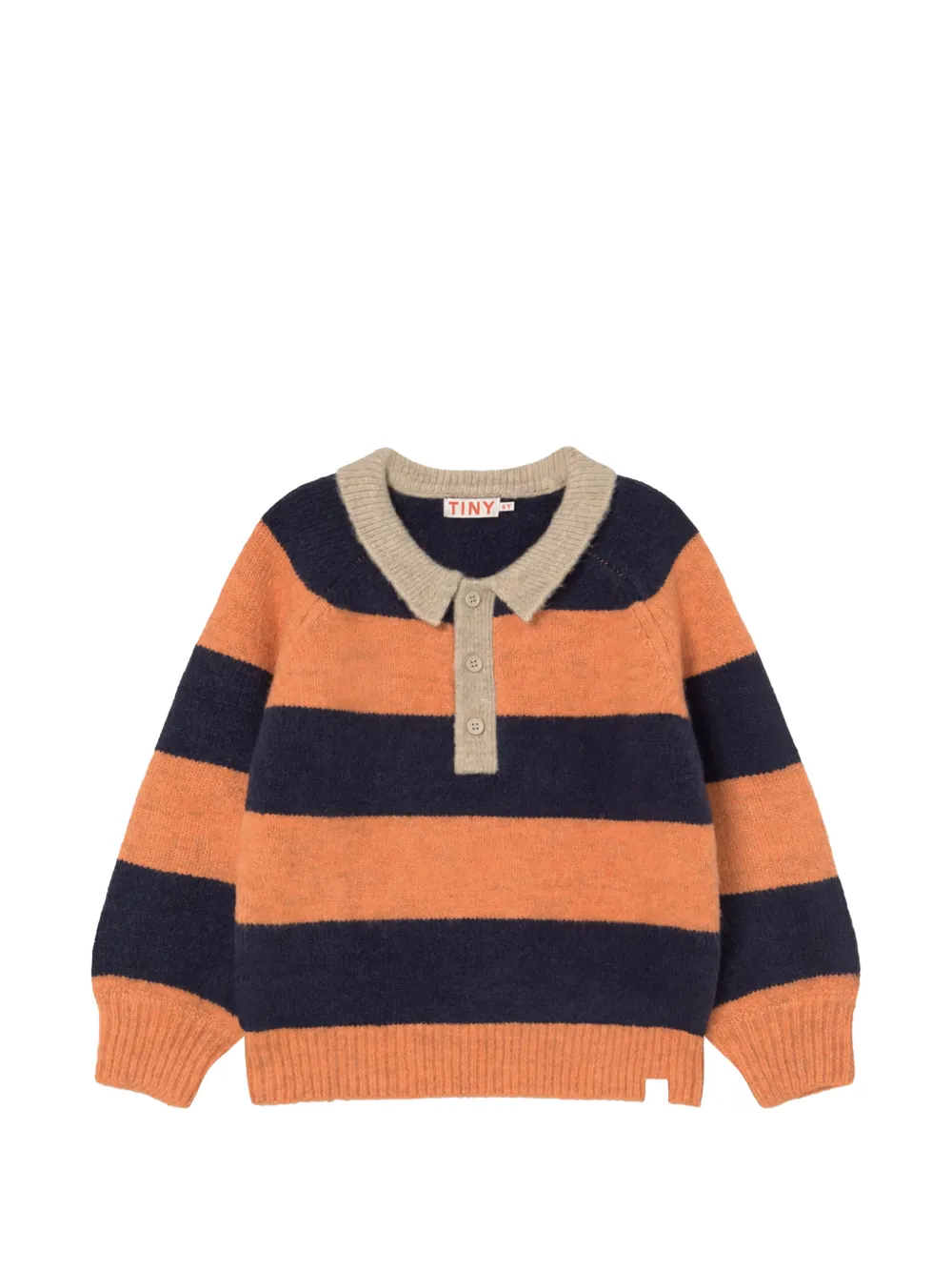 Tiny Cottons striped polo shirt - Arancione