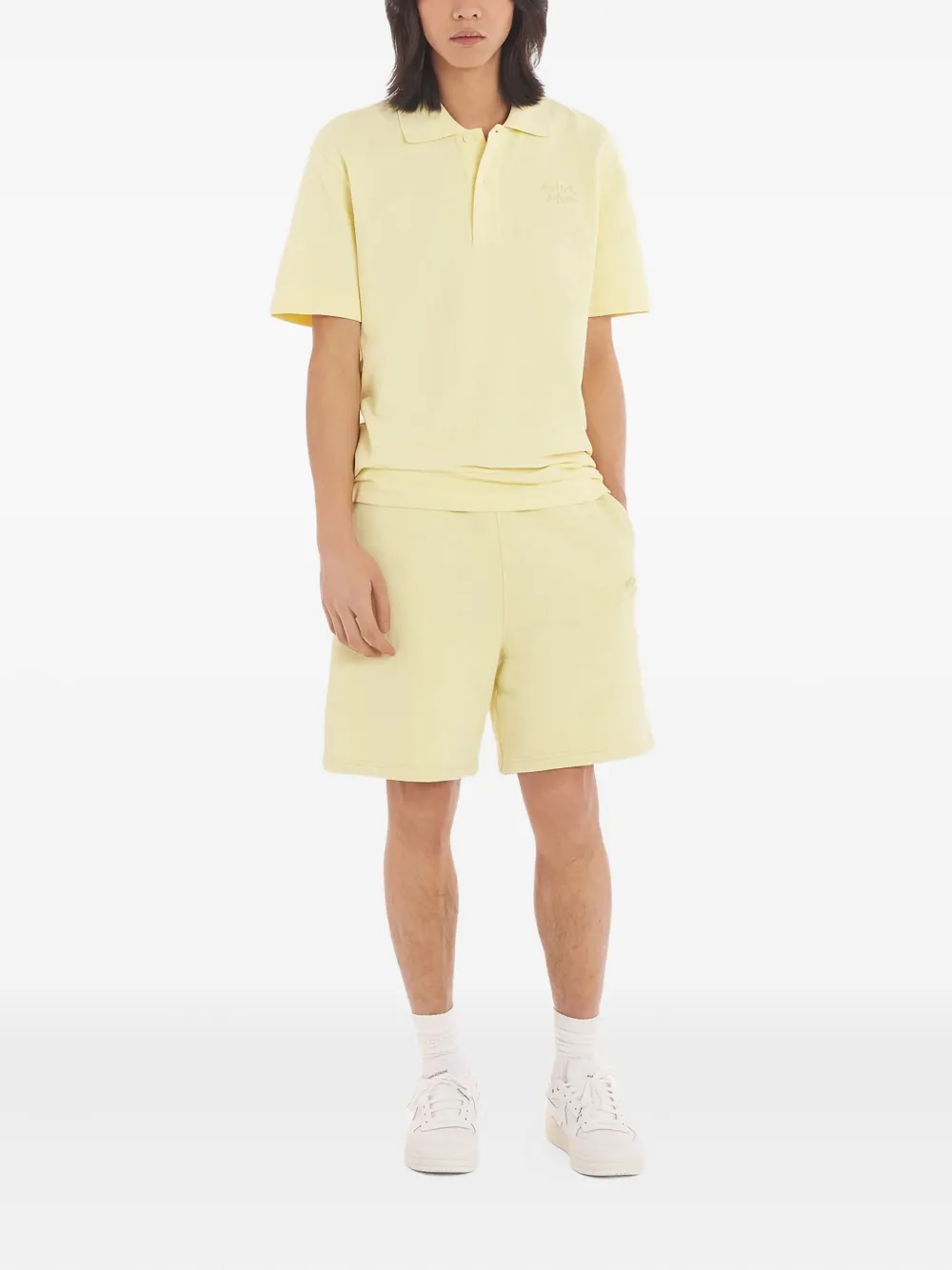 Maison Kitsuné Poloshirt met geborduurd logo - Geel