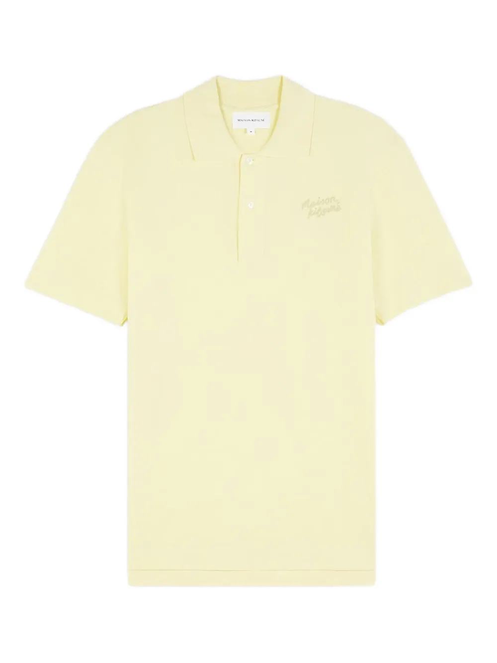 Maison Kitsuné logo-embroidered polo shirt - イエロー