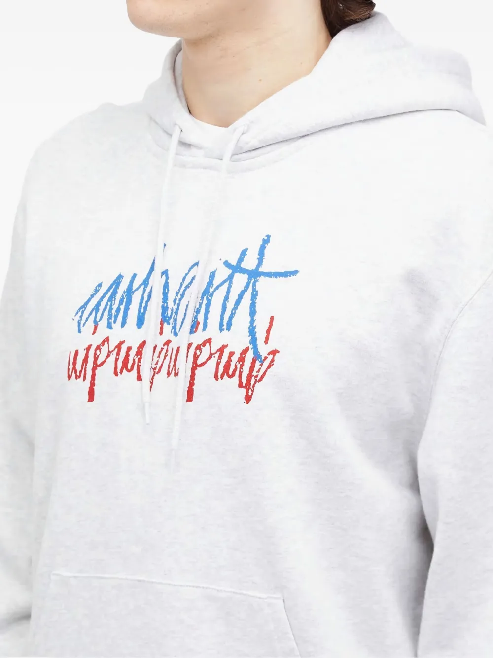 Carhartt Stone Island Cotton Fleece Crew Neck Sweatshirt In Gray