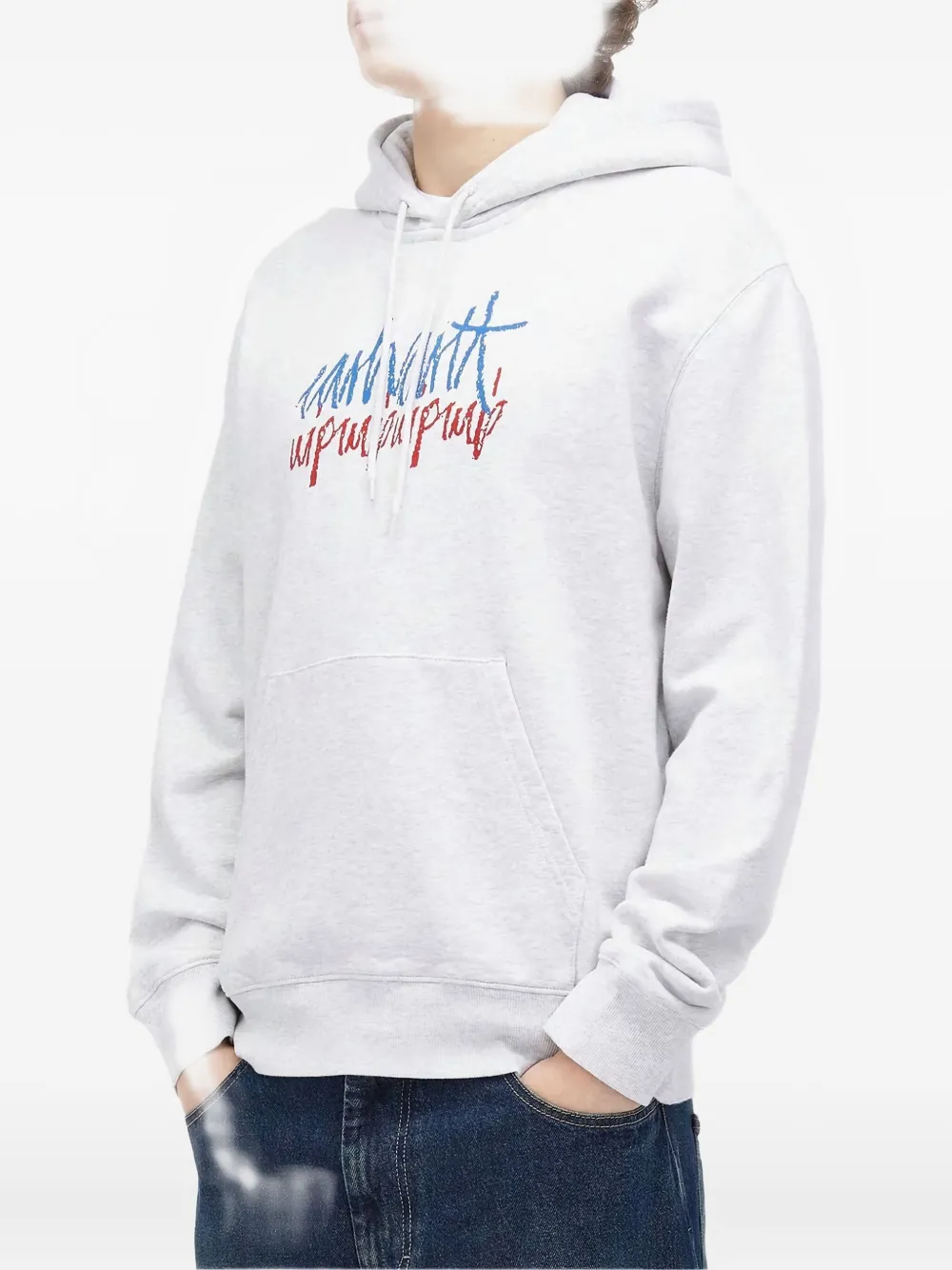 Carhartt Stone Island Cotton Fleece Crew Neck Sweatshirt In Gray