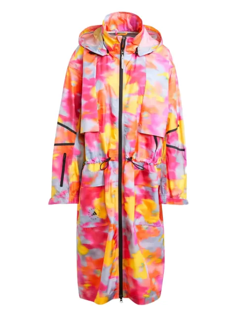 adidas by Stella McCartney tie dye-print parka coat
