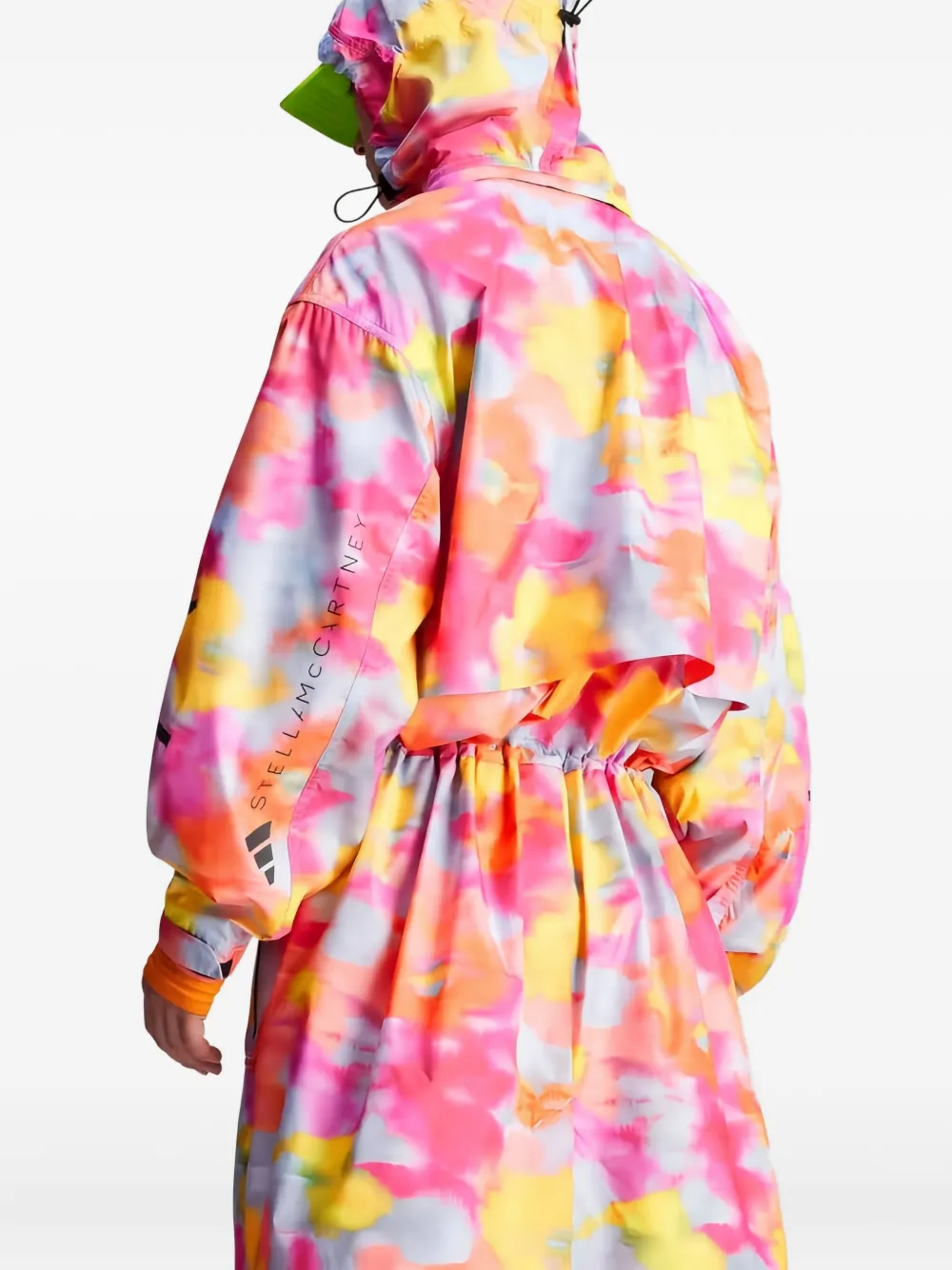 Adidas By Stella Mccartney Tie Dye-print Parka Coat In Multi
