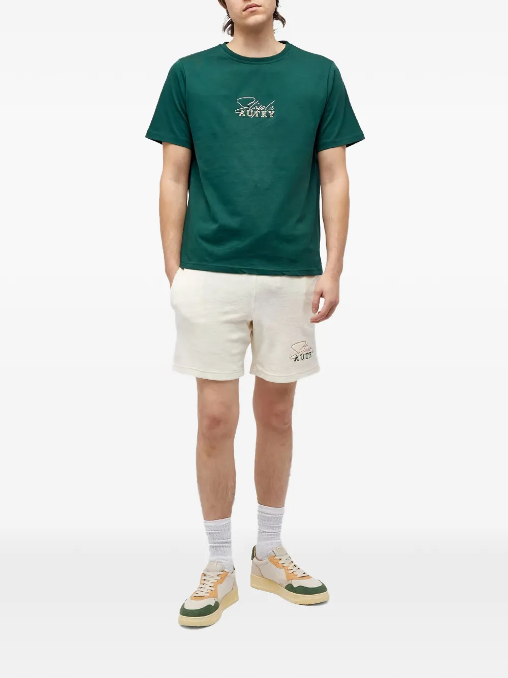 Autry T-shirt met borduurwerk Groen
