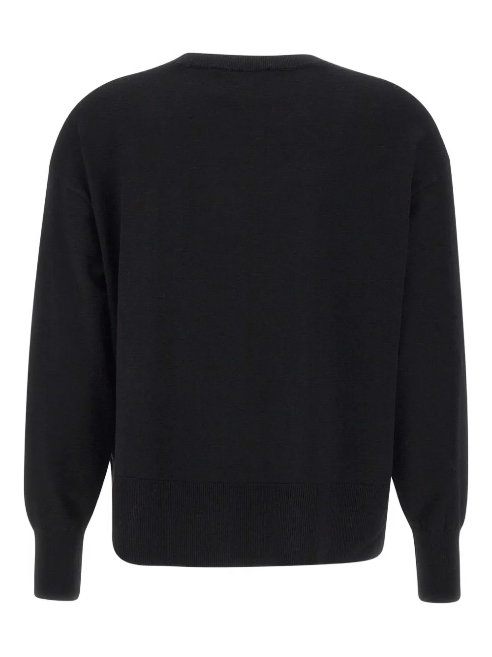 Kaos Ribbed Side-slits Sweater In Black