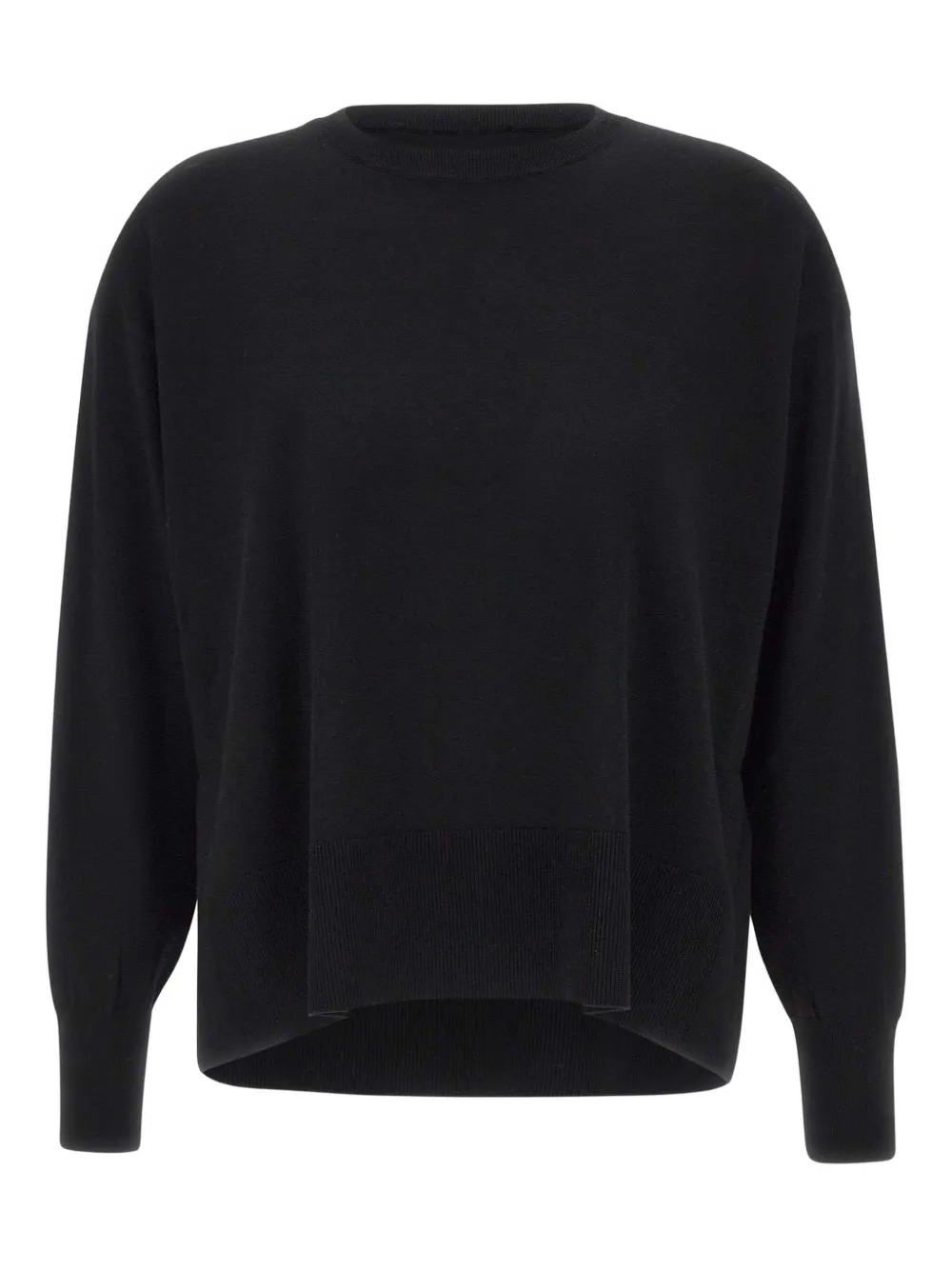 Kaos Ribbed Side-slits Sweater In Black