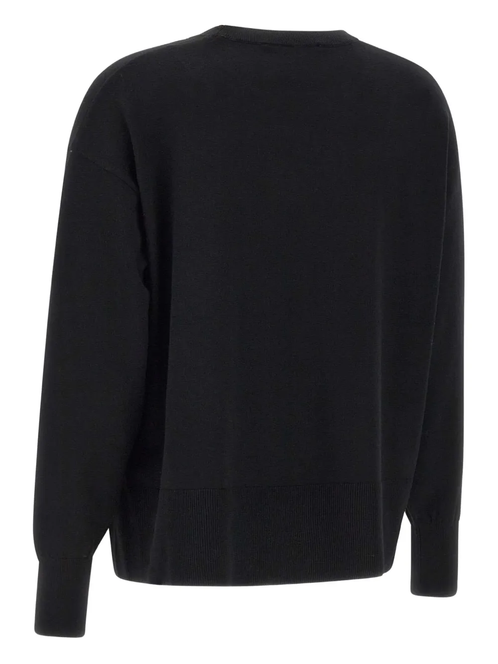 Kaos Ribbed Side-slits Sweater In Black
