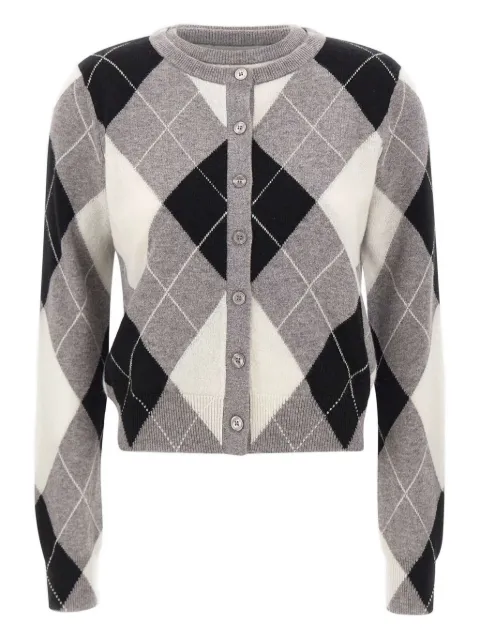 kaos diamond-pattern button cardigan