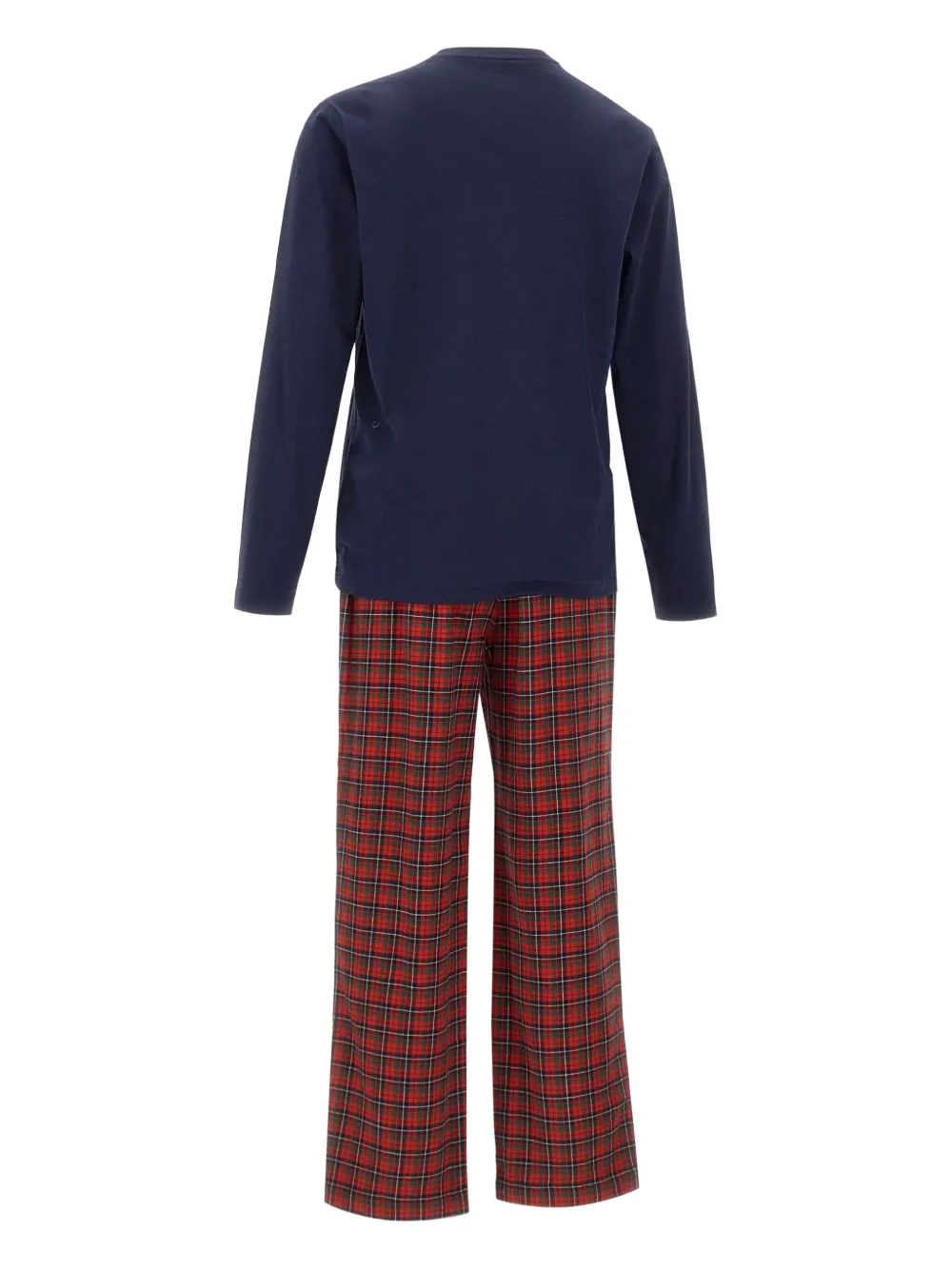 Polo Ralph Lauren Pyjama met geborduurd logo en tartan-ruit Blauw