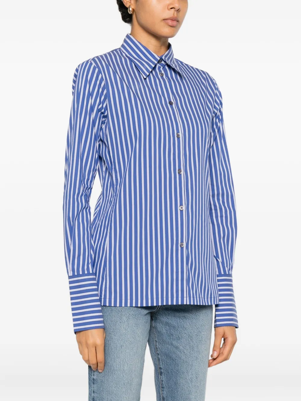 Pinko Cathleen Striped Shirt In Blue