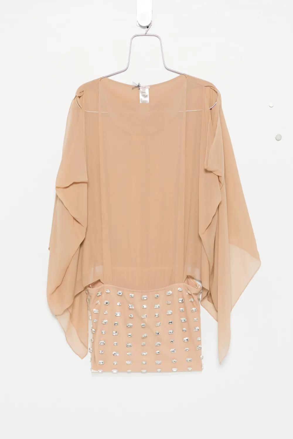 Nuè Nymph embellished layered mini dress - Toni neutri