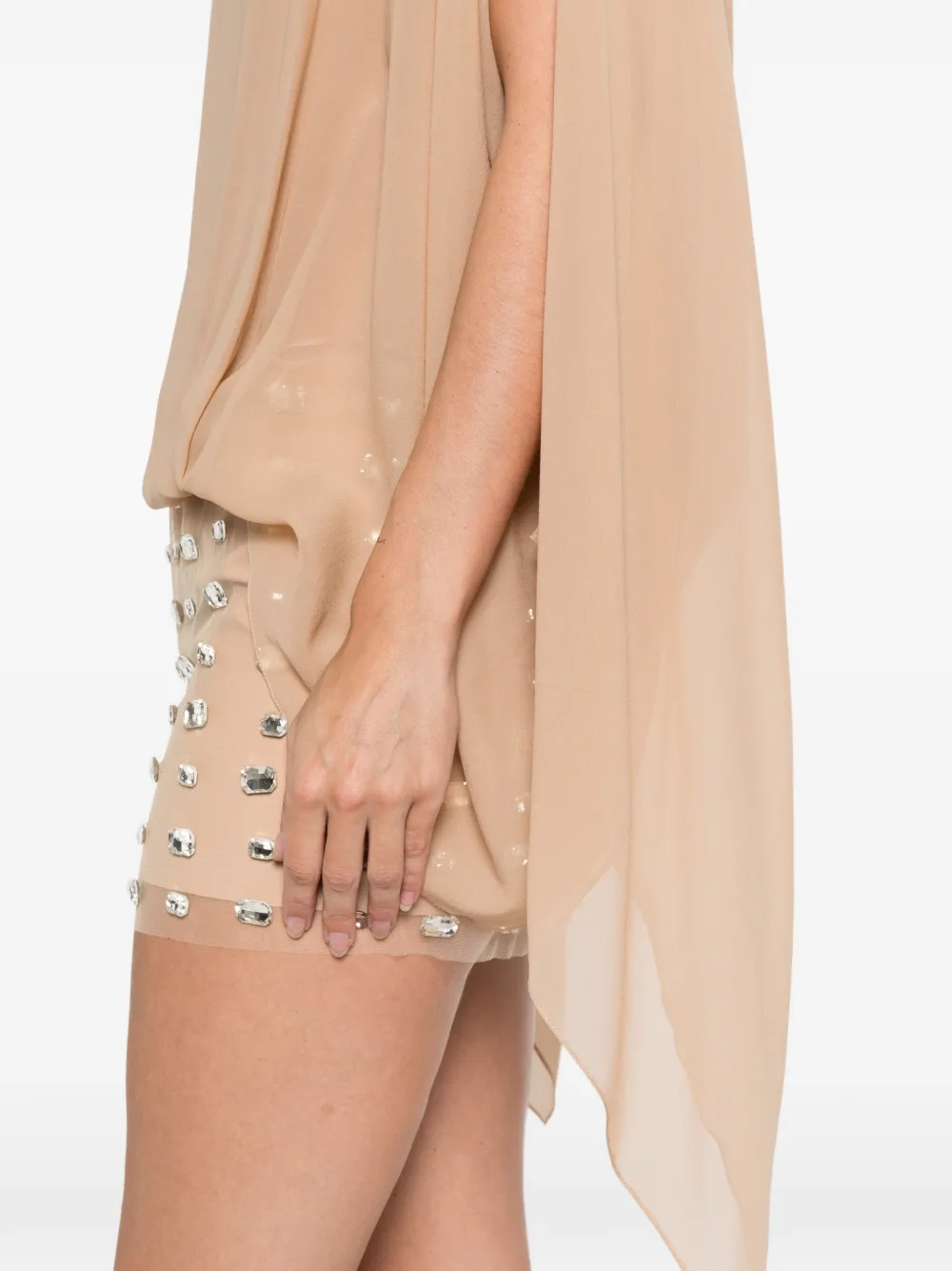 Nymph embellished layered mini dress