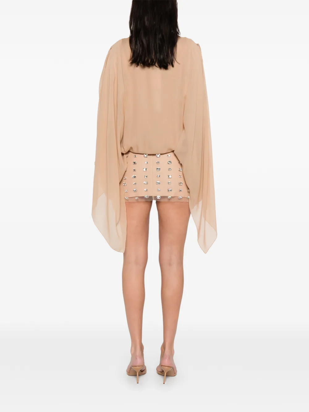 Nymph embellished layered mini dress
