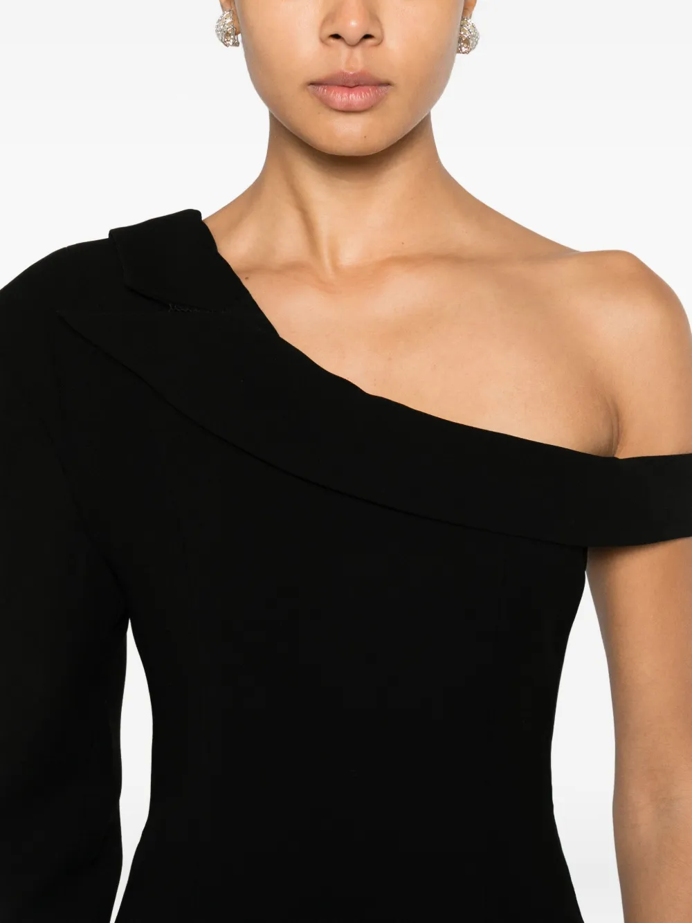 Mônot Asymmetrische jurk Zwart