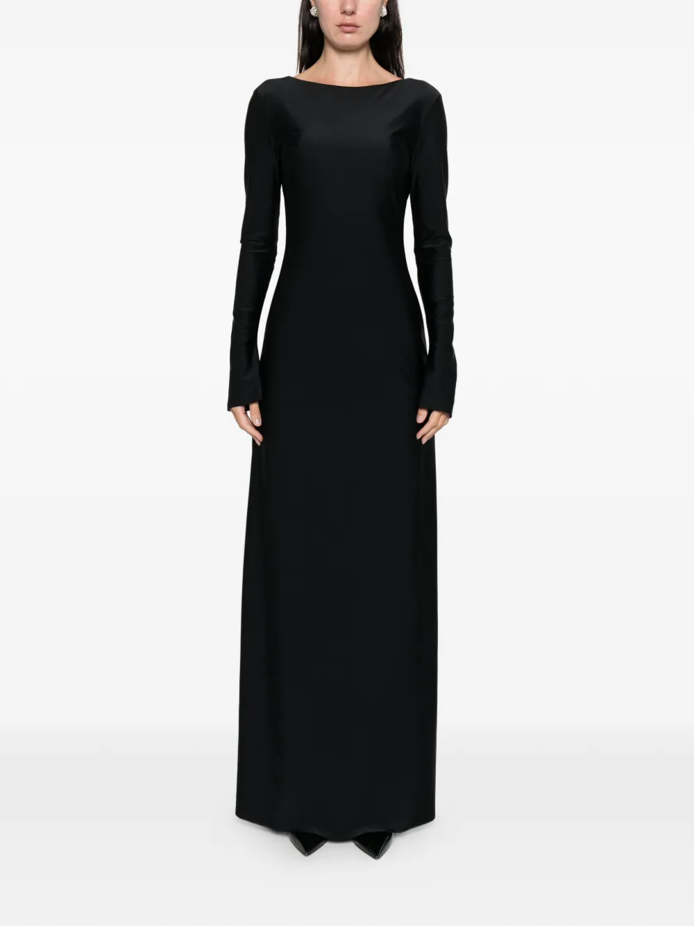 Nuè Sabrine long-sleeve maxi dress - Zwart
