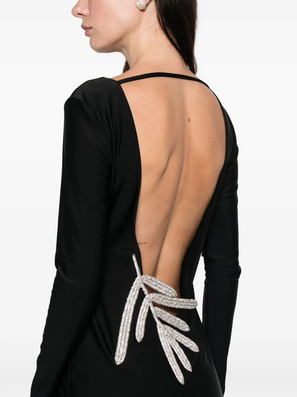 Nué Sabrine Long-sleeve Maxi Dress In Black