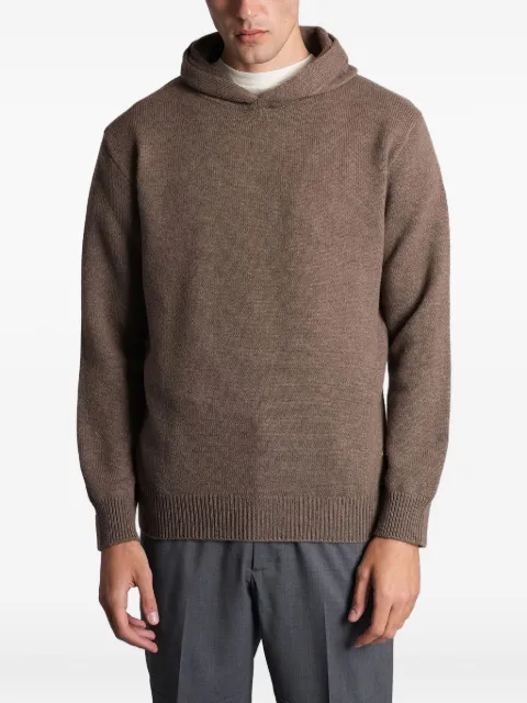 Greyed hooded long-sleeves hoodie