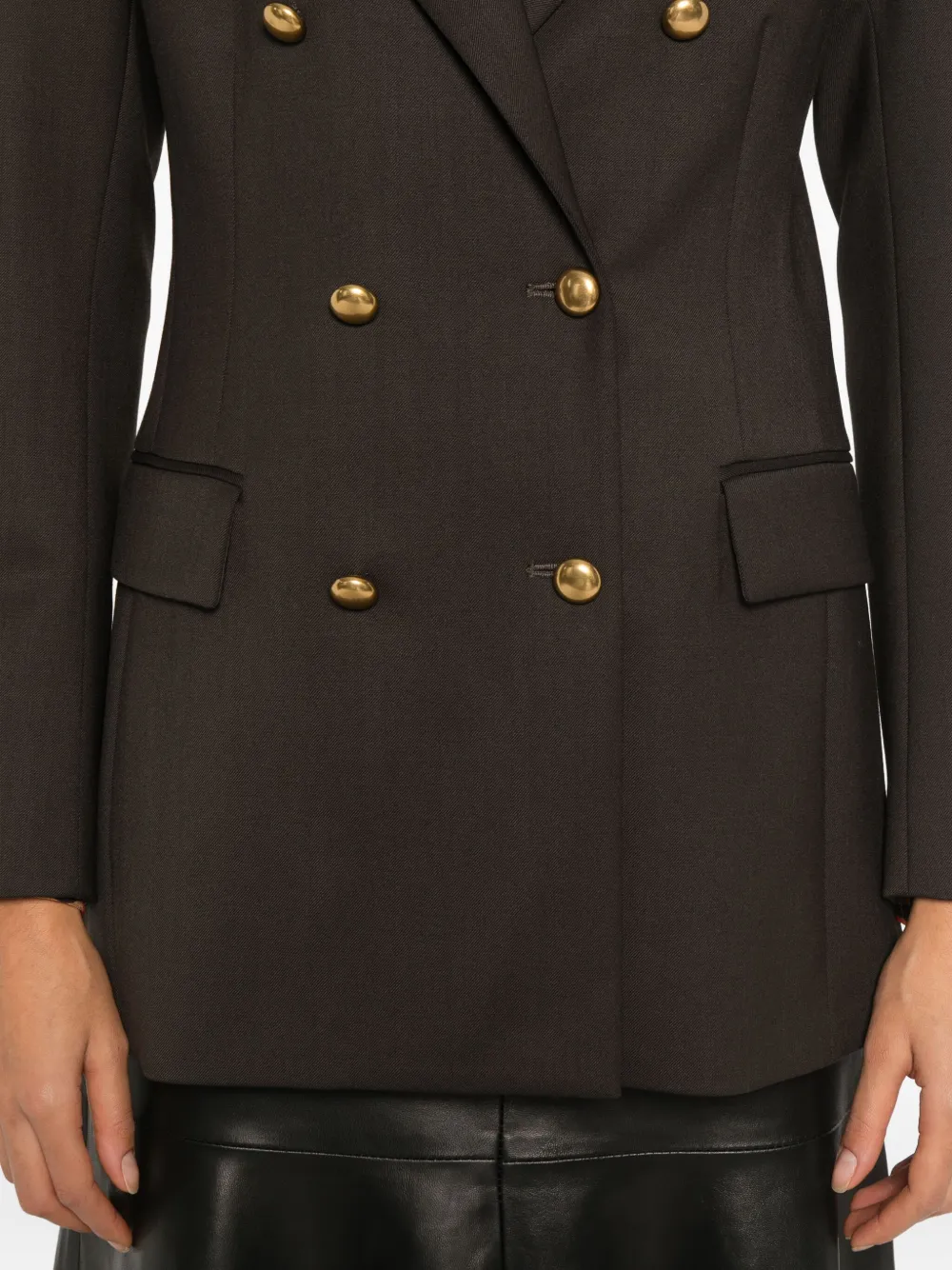 P.A.R.O.S.H. Blazer met dubbele rij knopen Bruin
