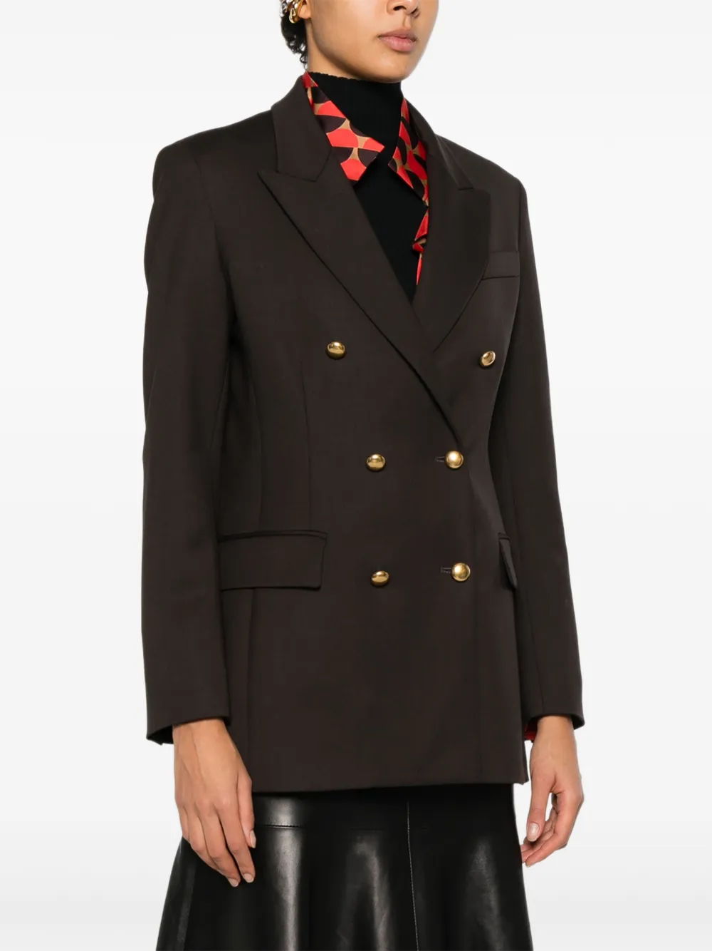 P.A.R.O.S.H. Blazer met dubbele rij knopen Bruin
