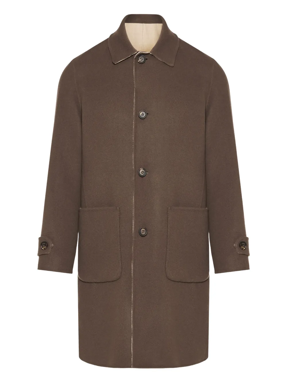 Eleventy button pocket reversible coat | Brown | Image 1