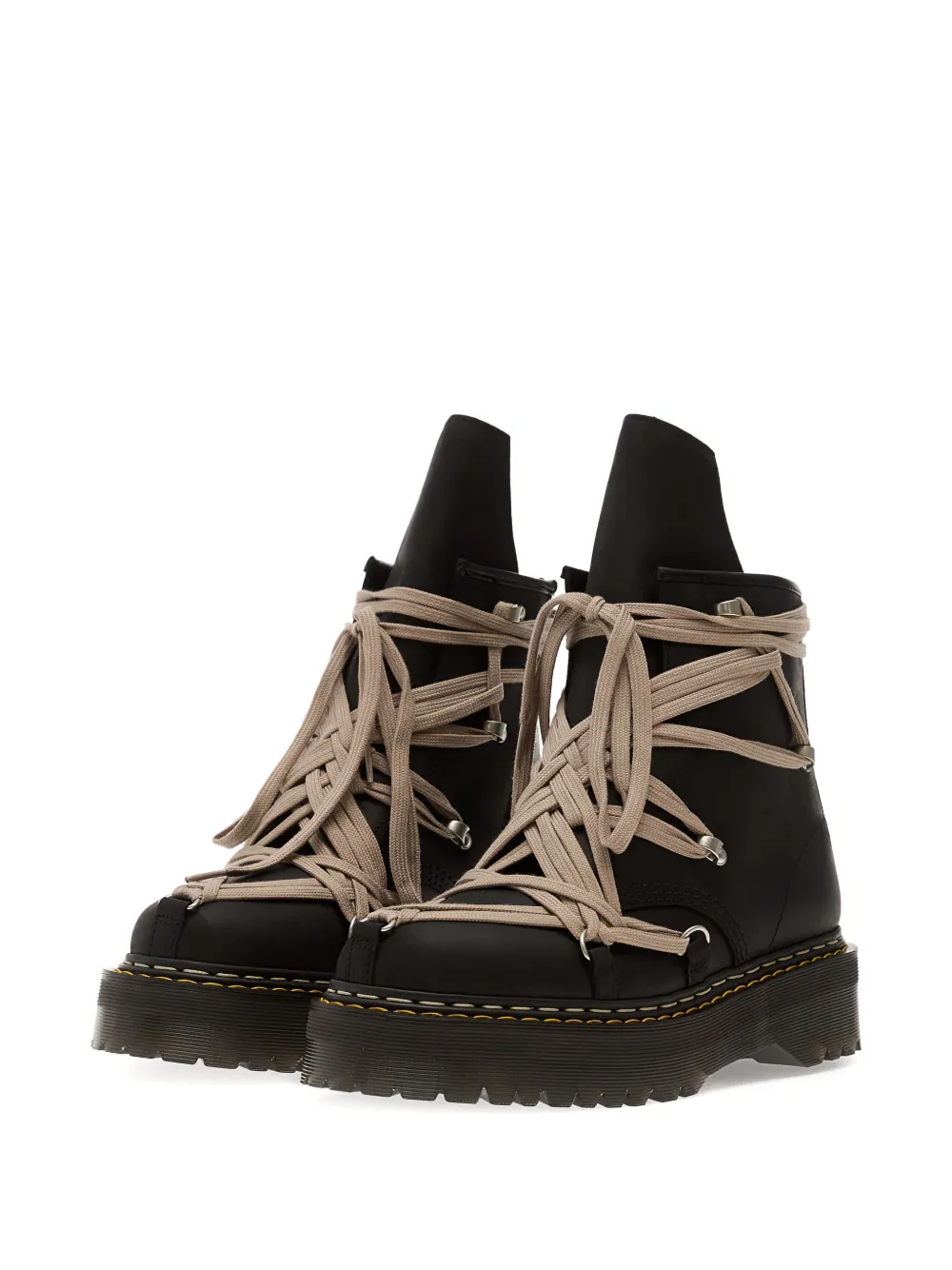 Rick Owens x Dr. Martens Megalace 1460 leren laarzen Zwart