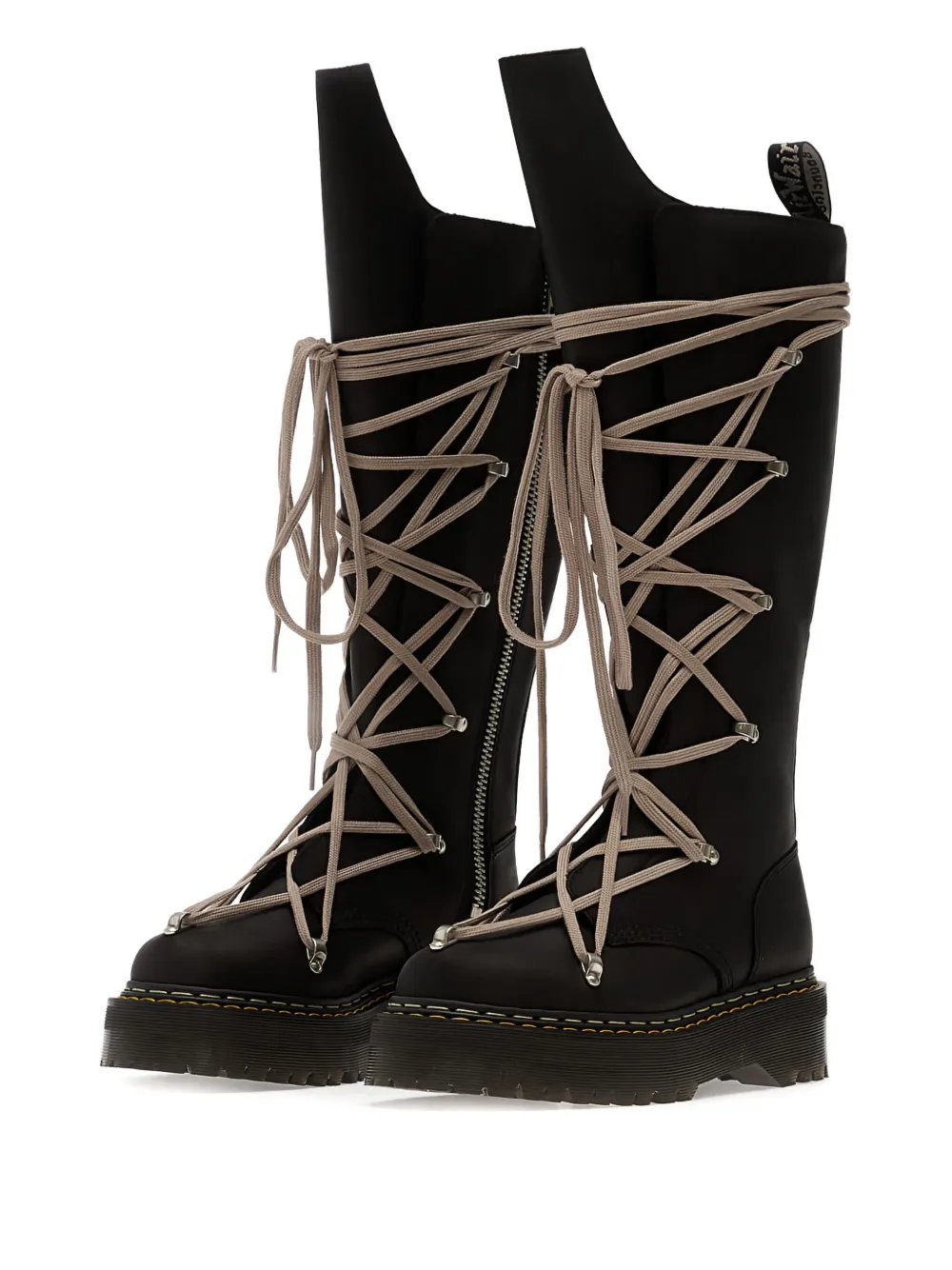 Rick Owens x Dr. Martens 1B60 Pentalace leren laarzen Zwart