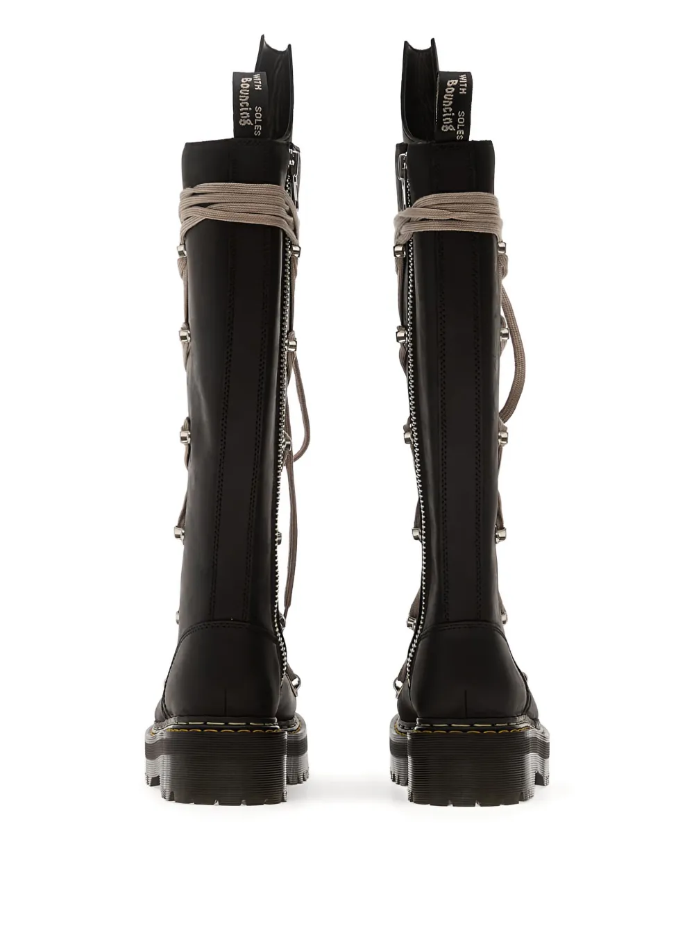 Rick Owens x Dr. Martens 1B60 Pentalace leren laarzen Zwart
