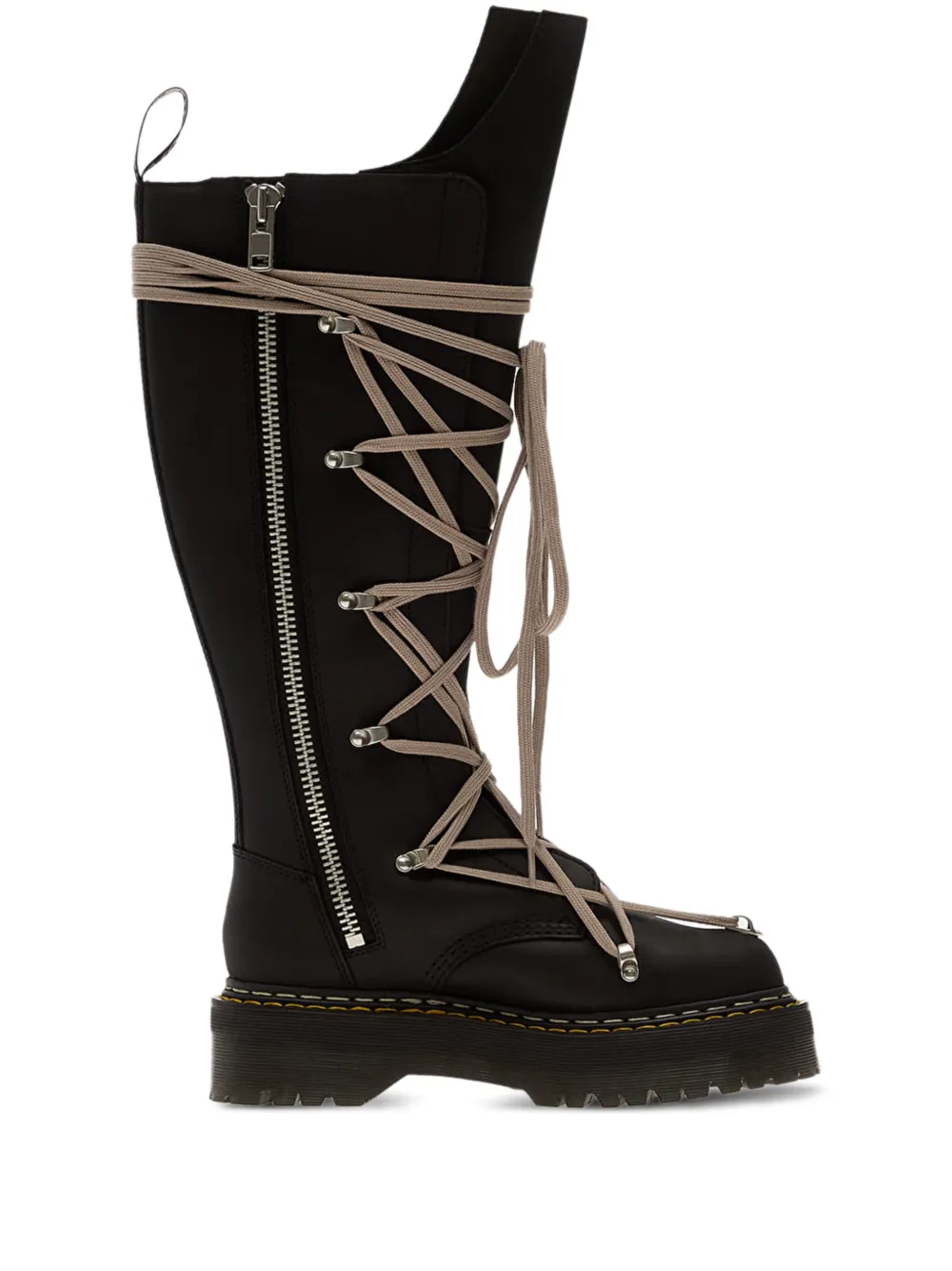 Rick Owens xDr. Martens 1B60 Pentalace leather boots Zwart