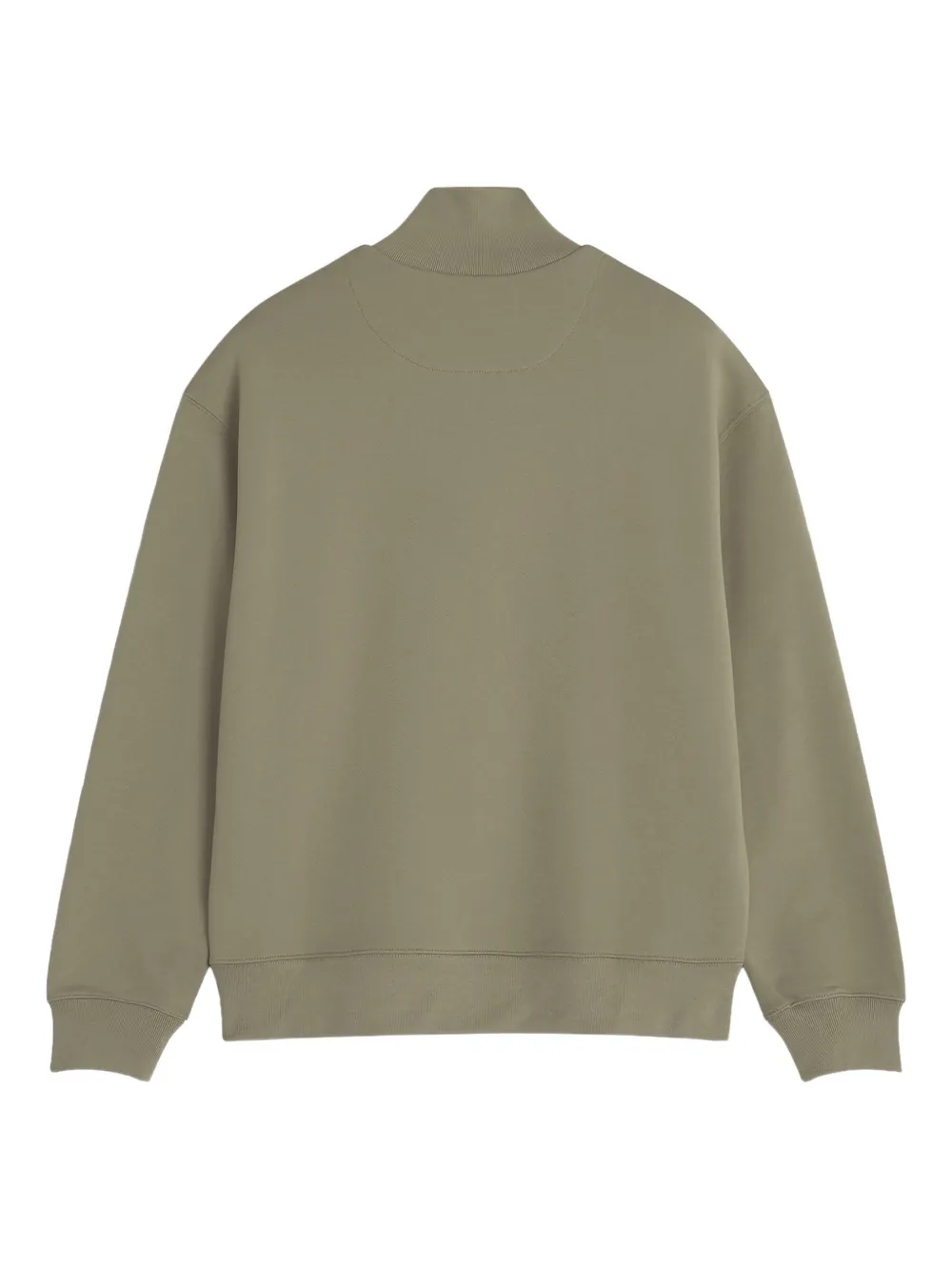 Maison Kitsuné half-zip fox head-embroidered sweatshirt - Groen