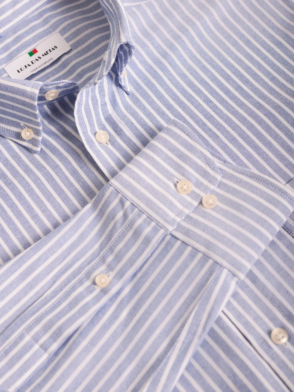 Striped-Pattern Button Shirt