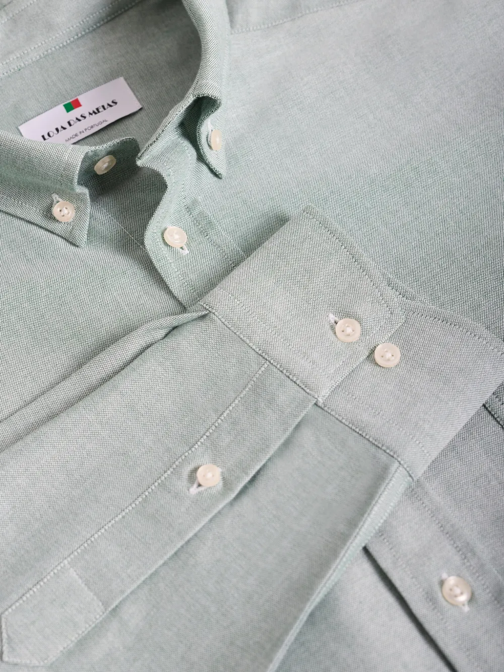 Loja Das Meias Button Long-sleeves Shirt In Green