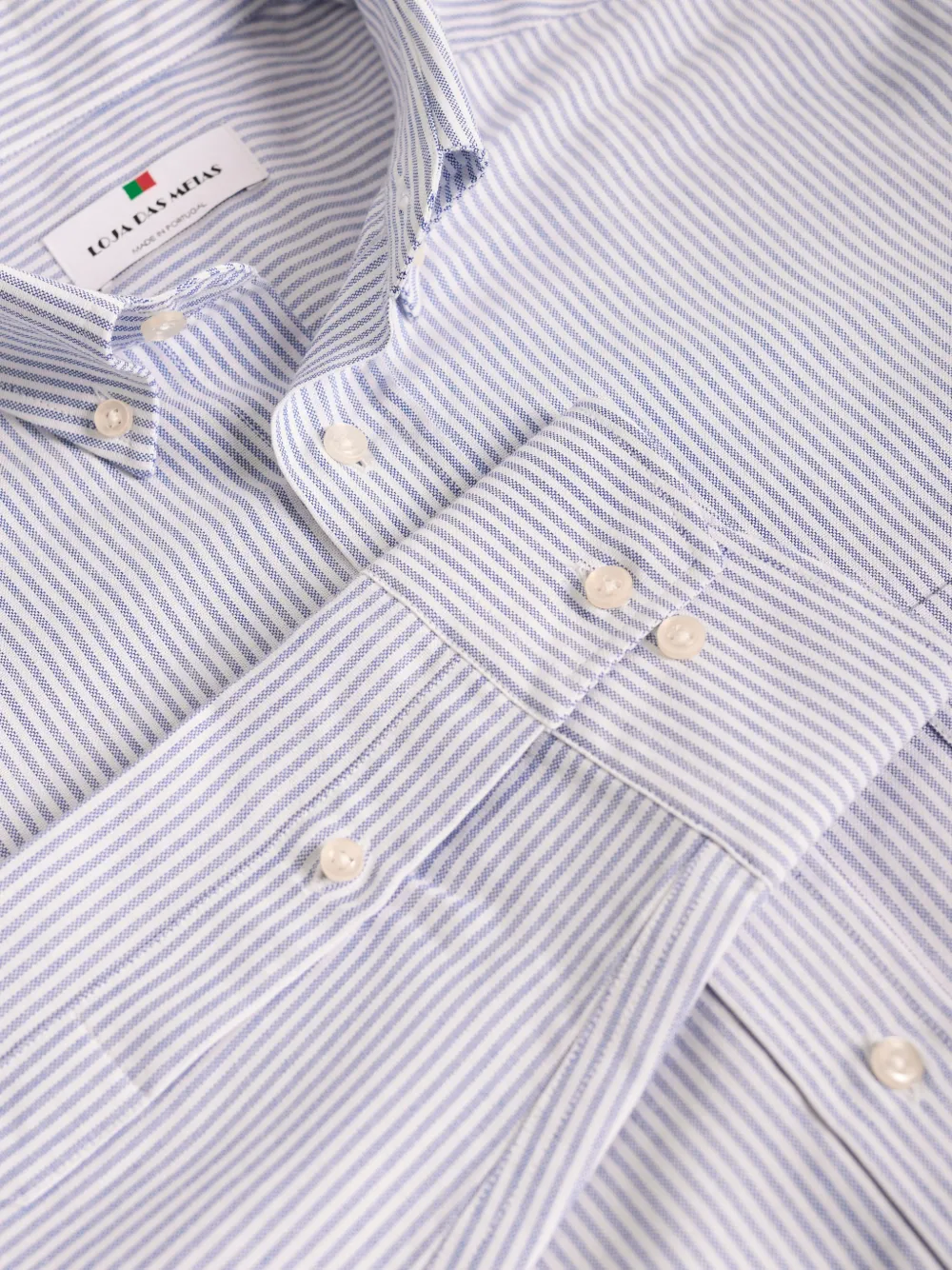 Loja Das Meias Striped-pattern Button Shirt In Blue