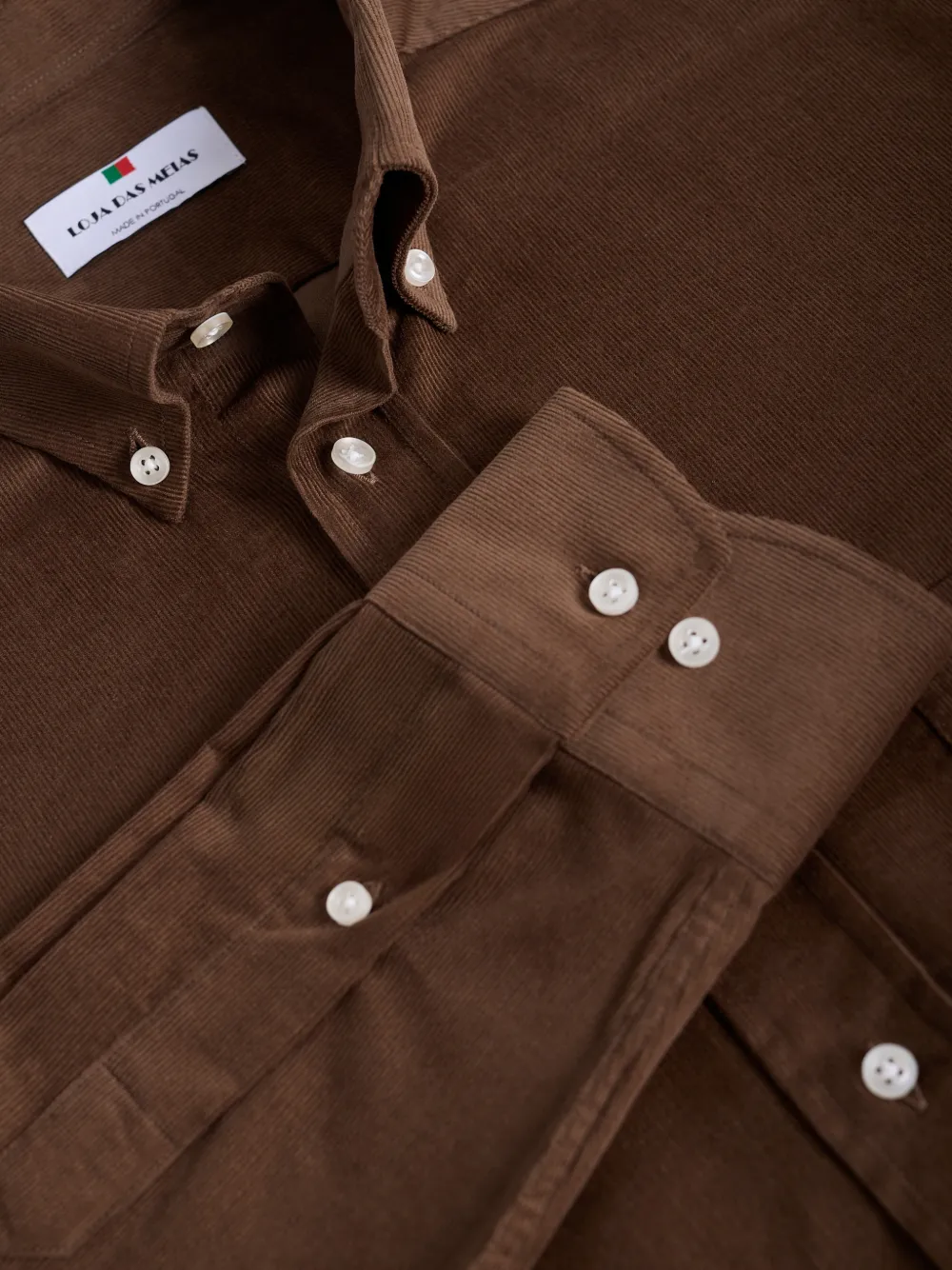 Loja Das Meias Button-fastening Corduroy Shirt In Brown
