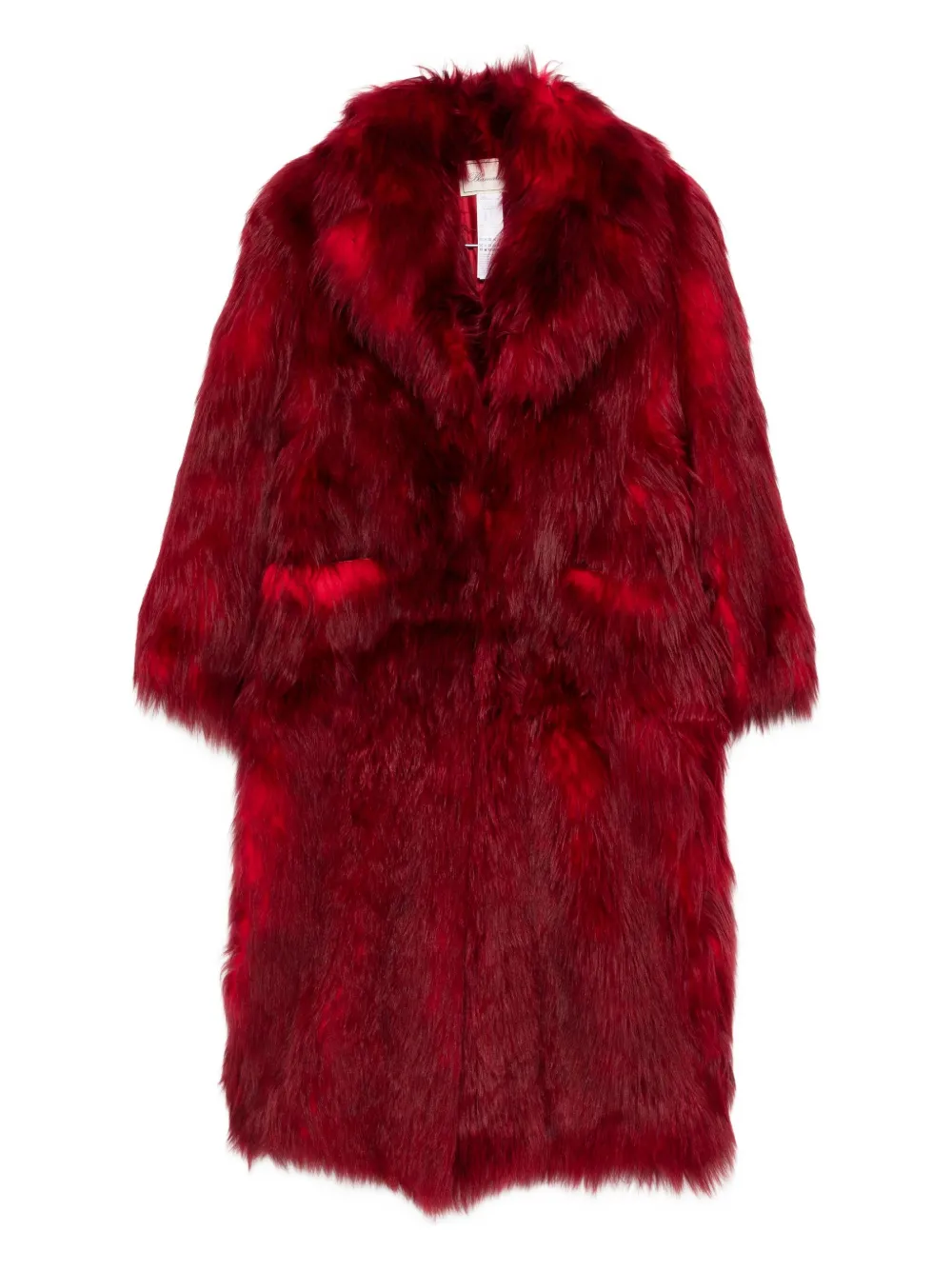Blumarine Fur Coat In Red