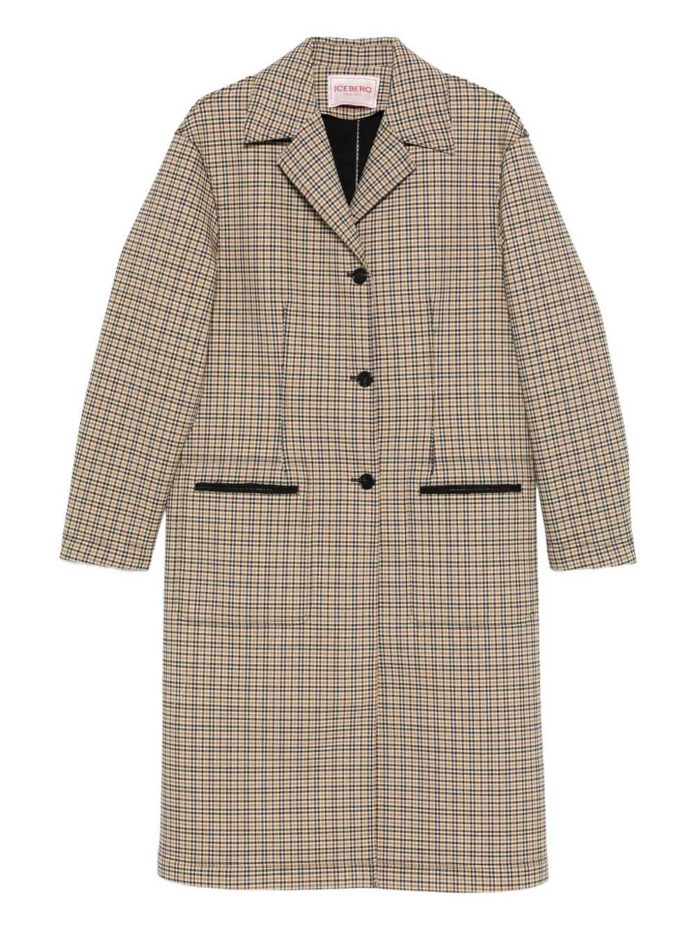Iceberg checked coat | Neutrals | Image 1
