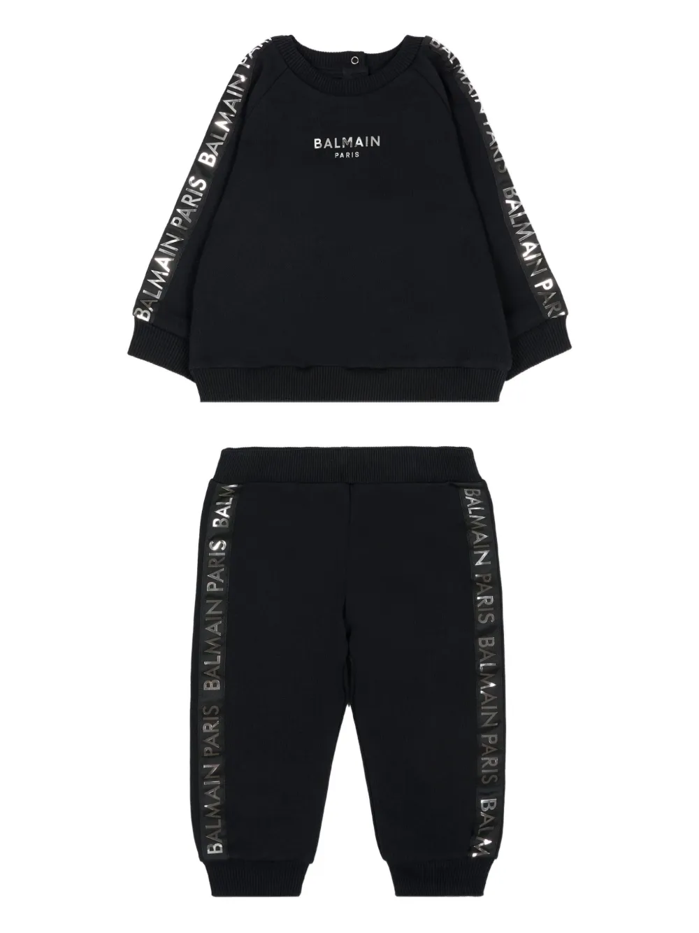 Balmain Kids logo tracksuit - Nero