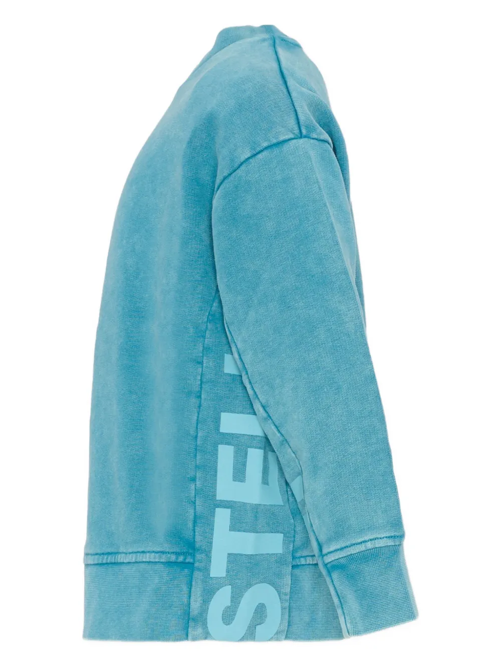 Stella Mccartney Crew-neck Logo Sweatshirt In Blue