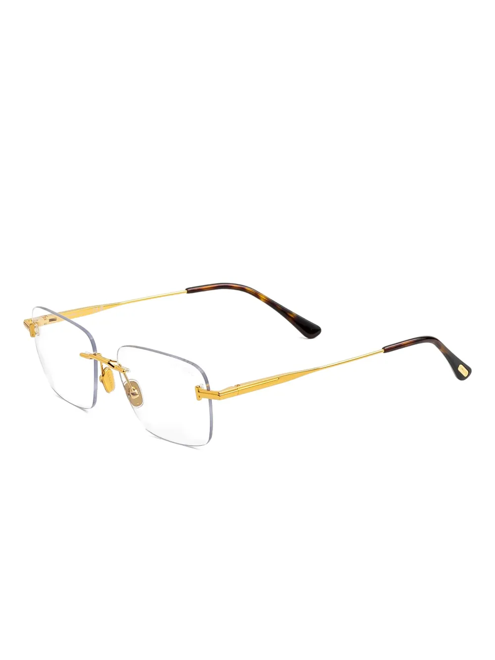 Tom Ford Rectangle Glasses In Brown