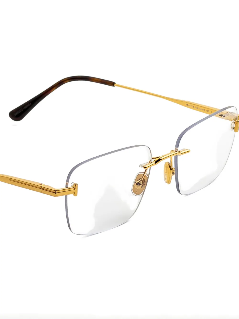 Tom Ford Rectangle Glasses In Brown