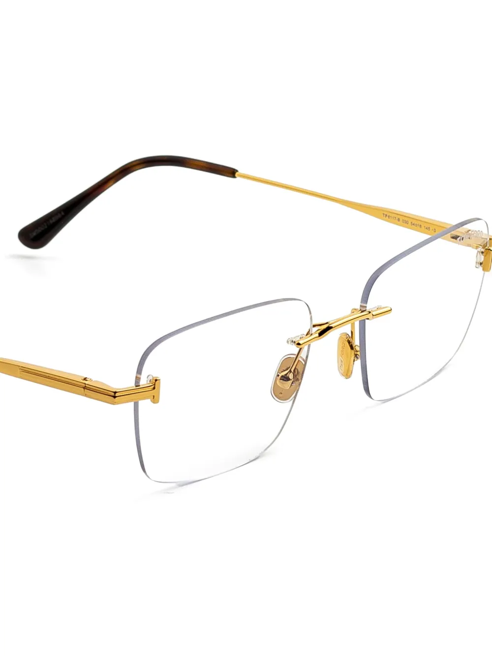  Tom Ford Eyewear Gafas Con Montura Rectangular - Dorado 