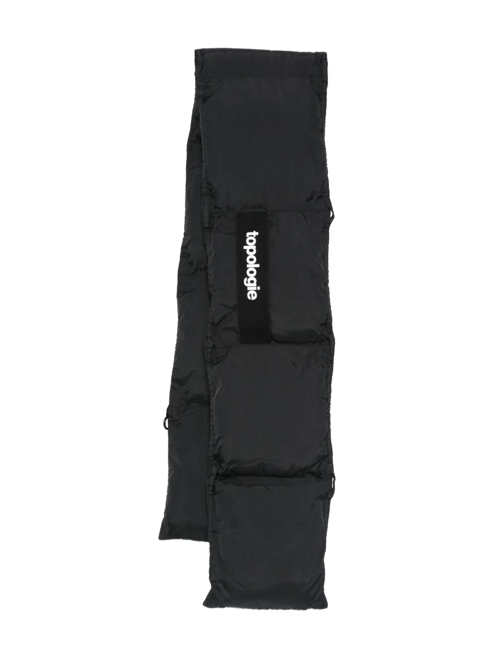 Topologie logo-patch padded scarf | negro | Image 1