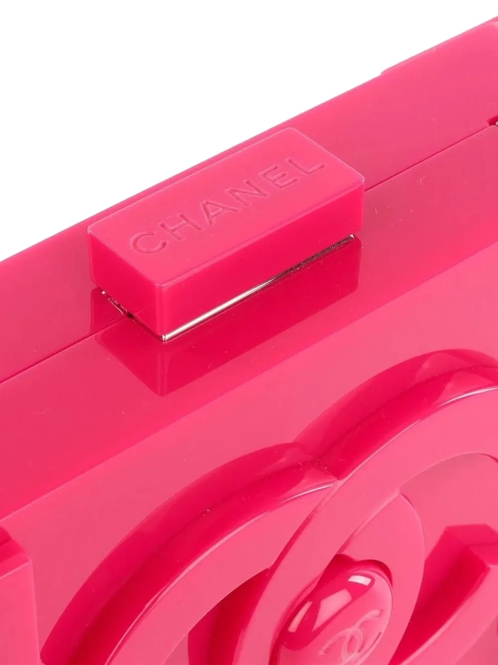 Pre-owned Chanel Lego Brick Minaudière Clutch Bag In Pink