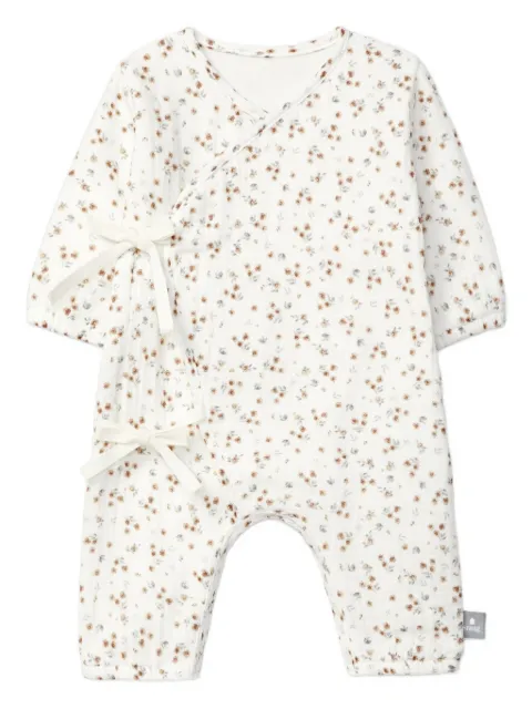 Snug printed-pattern rompers