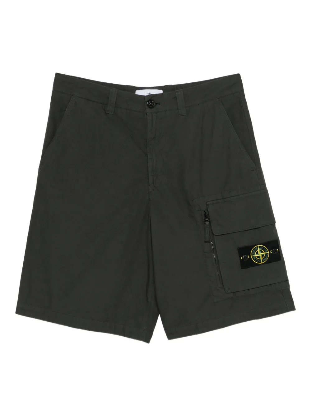 Stone Island cargo-pocket lohgo-patch shorts | Green | Image 1