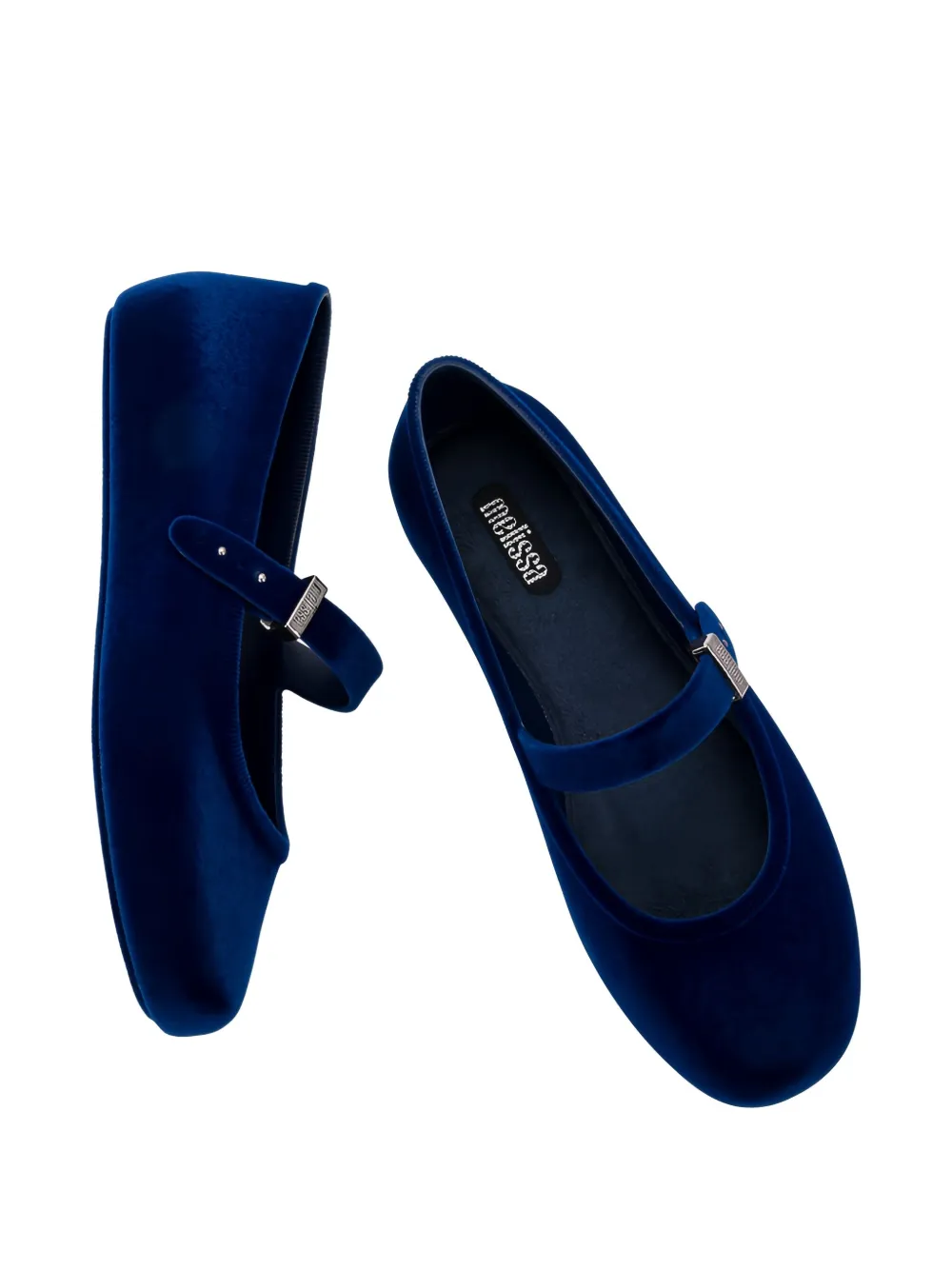 Melissa Velvet Ballerinas In Blue