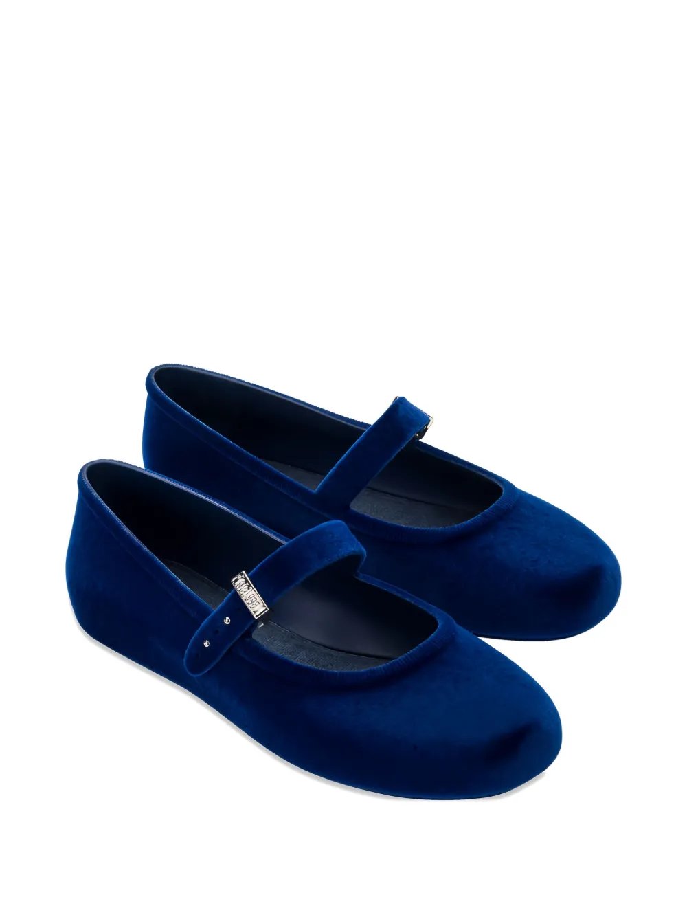 Melissa Velvet Ballerinas In Blue