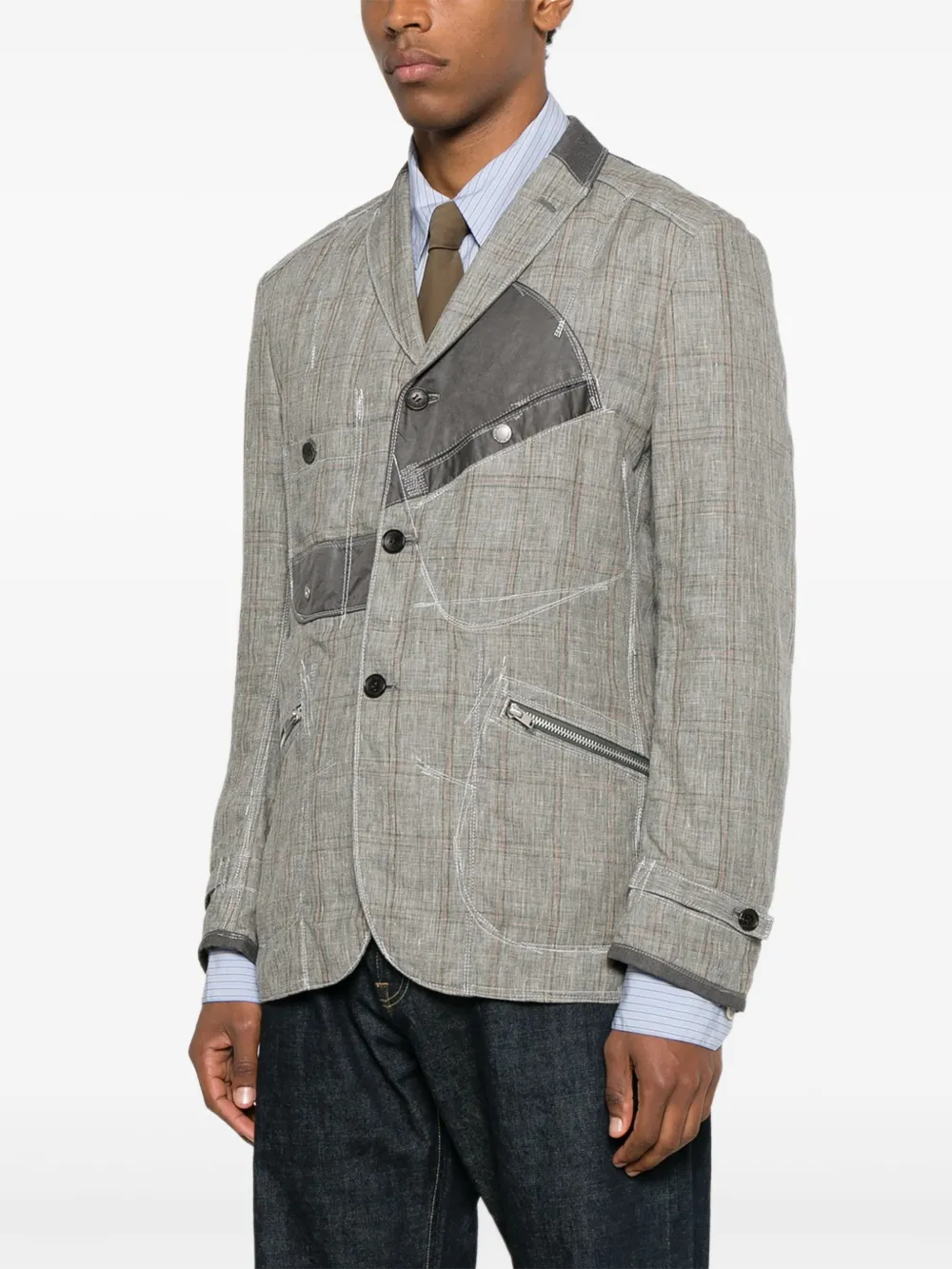 JUNYA WATANABE Pre-owned 2020 Multiple Zip-pockets Jacket In Gray